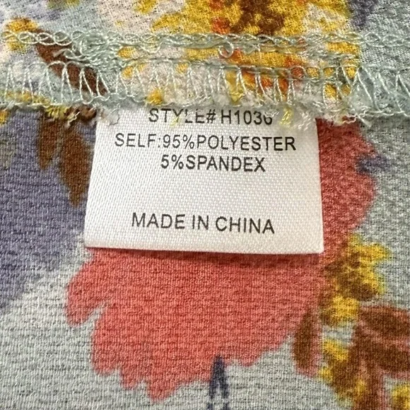 Jodifl Dress Women's Large Blue Multicolor Floral Boho Peasant Floral Popover - Picture 5 of 9